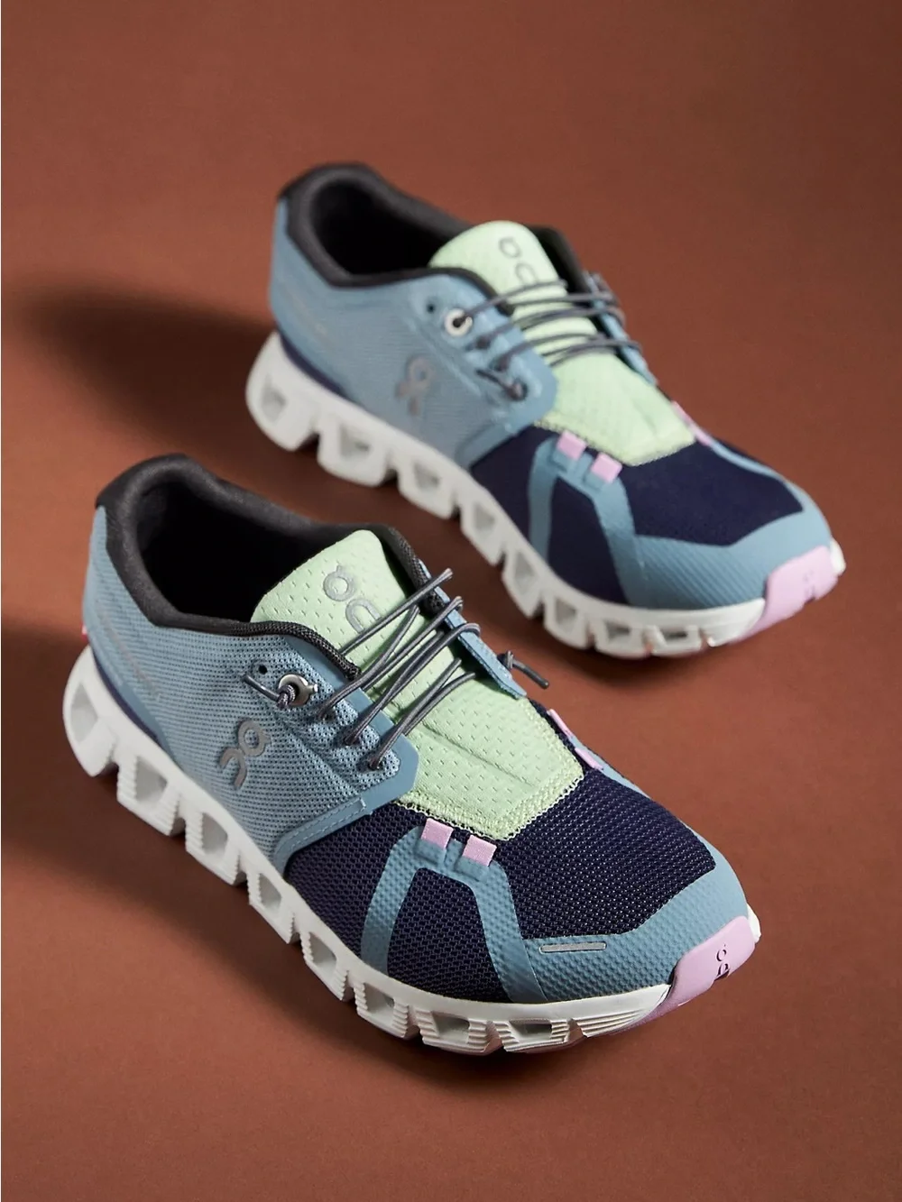 On Running Women's On Cloud 5 Push Sneakers Cobble Flint Blue Size 9
